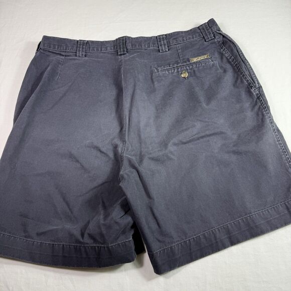 Haggar Generations Chino Shorts Men's 38 Navy Flat Front Slash‎ Pocket Cotton - Picture 4 of 9